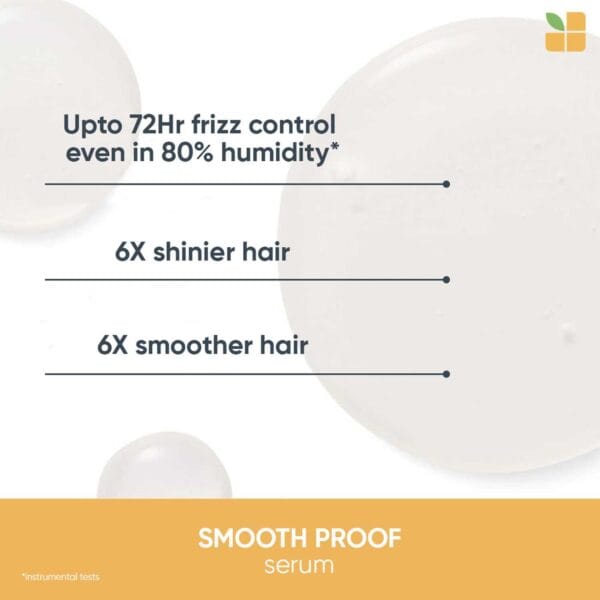 Biolage Smoothproof 6-in-1 Professional Hair Serum for Frizzy Hair |Deep Smoothening With Avocado & Grape Seed Oil | Natural & Vegan - Image 5