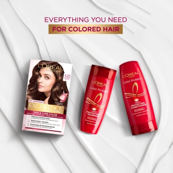 L'Oreal Paris Excellence Creme Hair Color, 3 Dark Brown, 72ml+100g - Image 9