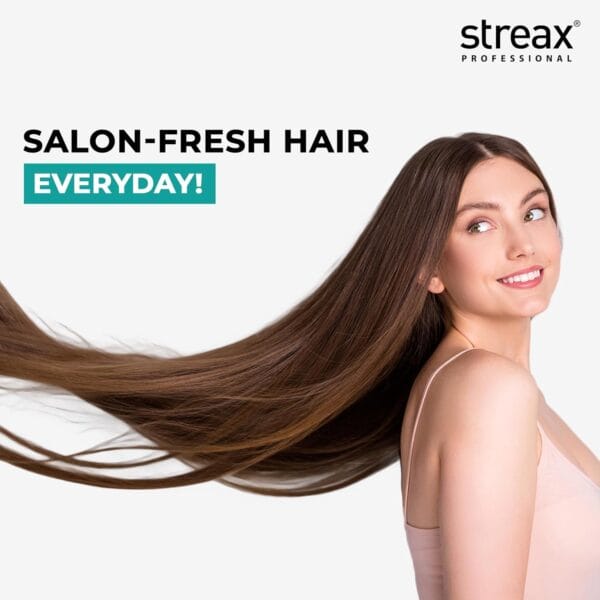 Streax Professional Vitariche Gloss Hair Serum for Women & Men | Enriched with Macademia Oil and Vitamin E | For Gorgeous & Shiny Hair | Helps in Everyday Styling | Adds Shine to Hair | 200ml - Image 7
