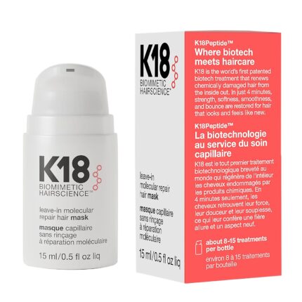 K18 Leave-In Repair Hair Mask, 15ml K18 Leave-In Repair Hair Mask, 15ml