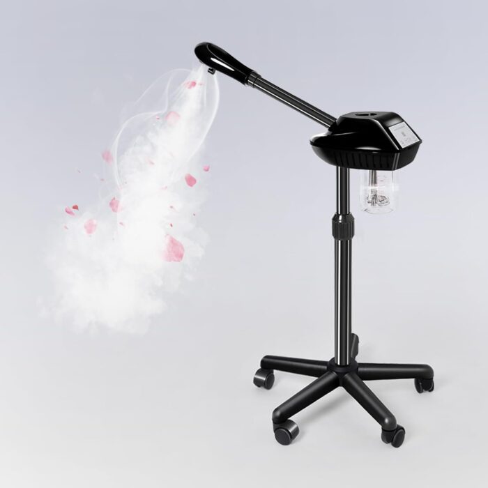 Retain time Facial Steamer, Face Steamer on on Wheels with More Steam, Adjustable Height for Face Steamer Suitable for Personal Home and Professional Personal Care Places，Moisturizing and Hydrating.