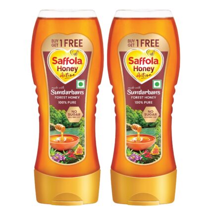 Saffola Honey Active, Made with Sundarban Forest Honey, 100% Pure Honey, No sugar adulteration, Natural Immunity booster, 2 x 350g Saffola Honey Active, Made with Sundarban Forest Honey, 100% Pure Honey, No sugar adulteration, Natural Immunity booster, 2 x 350g
