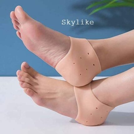 Skylike Silicone Gel Heel Pad Socks for Pain Relief anti heel Swelling Pain Relief Dry Hard Cracked Heels Repair Cream Foot Care Ankle Support Cushion
