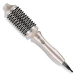 TYMO Thermal Brush - Hot Brush Hair Styler, Heated Round Brush 43mm, Blowout Brush with Flexi-Fit Tech for Hair Straightening and Curling 2 in 1, 3 Temps (160℃ 180℃ 200℃), Dual Voltage, Quick & Easy