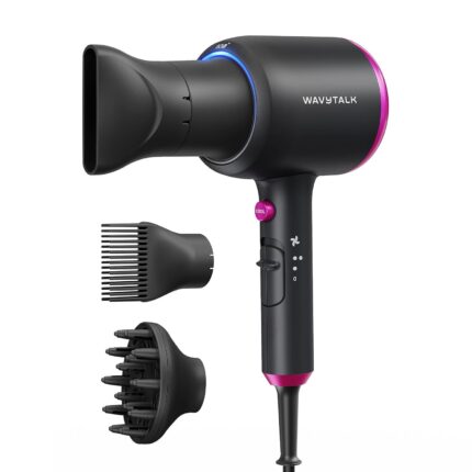 Wavytalk – Professional Hair Dryer with Diffuser, 1875W Ionic Hair Dryer for Women with Constant Temperature, Hair Dryer with Ceramic Technology, Quick Dry and Light Wavytalk – Professional Hair Dryer with Diffuser, 1875W Ionic Hair Dryer for Women with Constant Temperature, Hair Dryer with Ceramic Technology, Quick Dry and Light
