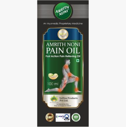 Amrith Noni Pain Relief Oil – Fast-Acting Ayurvedic Formula for Joint Pain, Muscle Pain, Headache & Body Ache – Herbal Natural Pain Oil – 100 ML