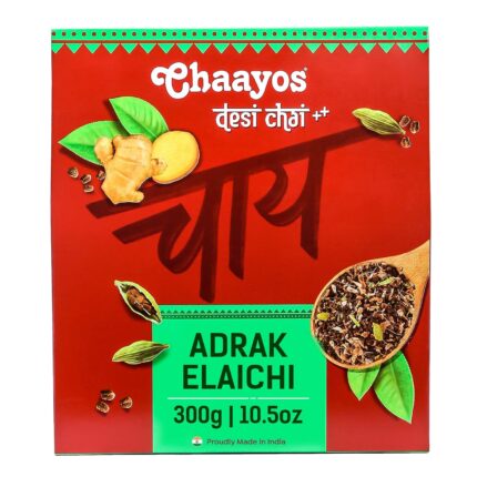 Chaayos Adrak Elaichi Tea 300g, Strong Chai with Goodness of Adrak & Elaichi For Chai Lovers Across India, 100% Immunity Booster, All Natural Ingredients, Black Tea Chaayos Adrak Elaichi Tea 300g, Strong Chai with Goodness of Adrak & Elaichi For Chai Lovers Across India, 100% Immunity Booster, All Natural Ingredients, Black Tea