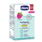 Chicco Toothpaste for Kids, Best for Baby (1y-6y), Strawberry Flavour, 50g (Pack of 2) | Fluoride-Free & Low Abrasive | Removes Plaque, Helps Prevent Cavities | IDA Accepted