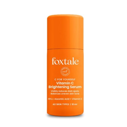 Foxtale 15% Vitamin C Face Serum for Glowing Skin | Pure L-Ascorbic Acid and Vitamin E | Brightening Serum for Dark Spots,Dull Skin,Uneven Skin Tone | All Skin Types | 10 ml