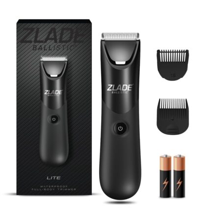 Zlade Ballistic LITE Manscaping Full Body Trimmer for Men | Beard, Body, Balls, Pubic Hair, Private Parts | IPX7 Waterproof, No Nicks or Cuts | Cordless AAA Battery Powered Zlade Ballistic LITE Manscaping Full Body Trimmer for Men | Beard, Body, Balls, Pubic Hair, Private Parts | IPX7 Waterproof, No Nicks or Cuts | Cordless AAA Battery Powered
