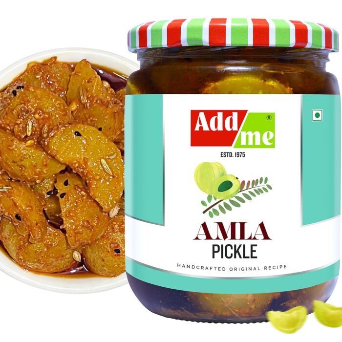 Add me Seedless Amla Pickle 500gm | Immunity Booster Amla Achar |Natural & Fresh Amla Ka Achar In Glass Jar