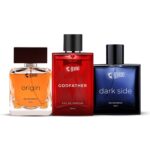 Beardo Combo Origin, Dark Side & Godfather Perfume For Men 100 Ml X 3|Premium Strong & Long Lasting Fresh Scent Fragrance |Aromatic, Spicy | Christmas gift for men | Gift For Friends | Gift for Men