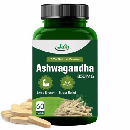 Jain Ashwagandha 850Mg Tablet – 60 Count | General Wellness Tablets | Immunity Booster |100% Natural|