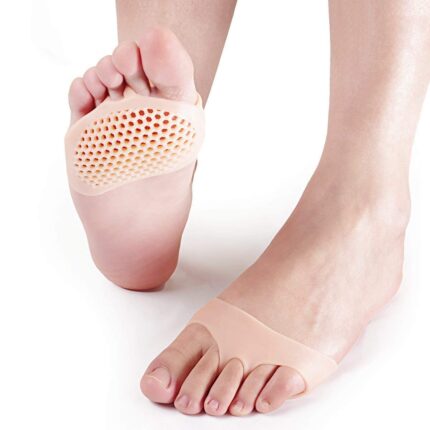 LECHEROUS Silicone Gel Half Toe Sleeve Anti-Skid Forefoot Soft Pads for Pain Relief heel front socks silicone Heel Protector foot Gel Socks for Repair Dry Cracked Skins PACK OF 1 LECHEROUS Silicone Gel Half Toe Sleeve Anti-Skid Forefoot Soft Pads for Pain Relief heel front socks silicone Heel Protector foot Gel Socks for Repair Dry Cracked Skins PACK OF 1