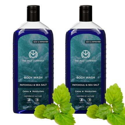 The Man Company Patchouli & Sea Salt Perfumed Body Wash For Men - 200 Ml | Shower Gel For Deep Moisturization & Smooth Skin | Toxin Free - Pack of 2