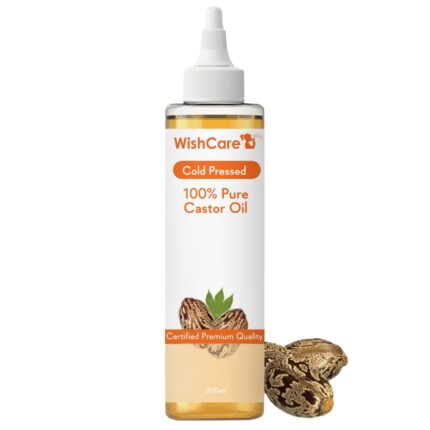 WishCare Premium Cold Pressed Castor Oil - Pure & Virgin Grade - For Healthy Hair and Skin, 200 ml